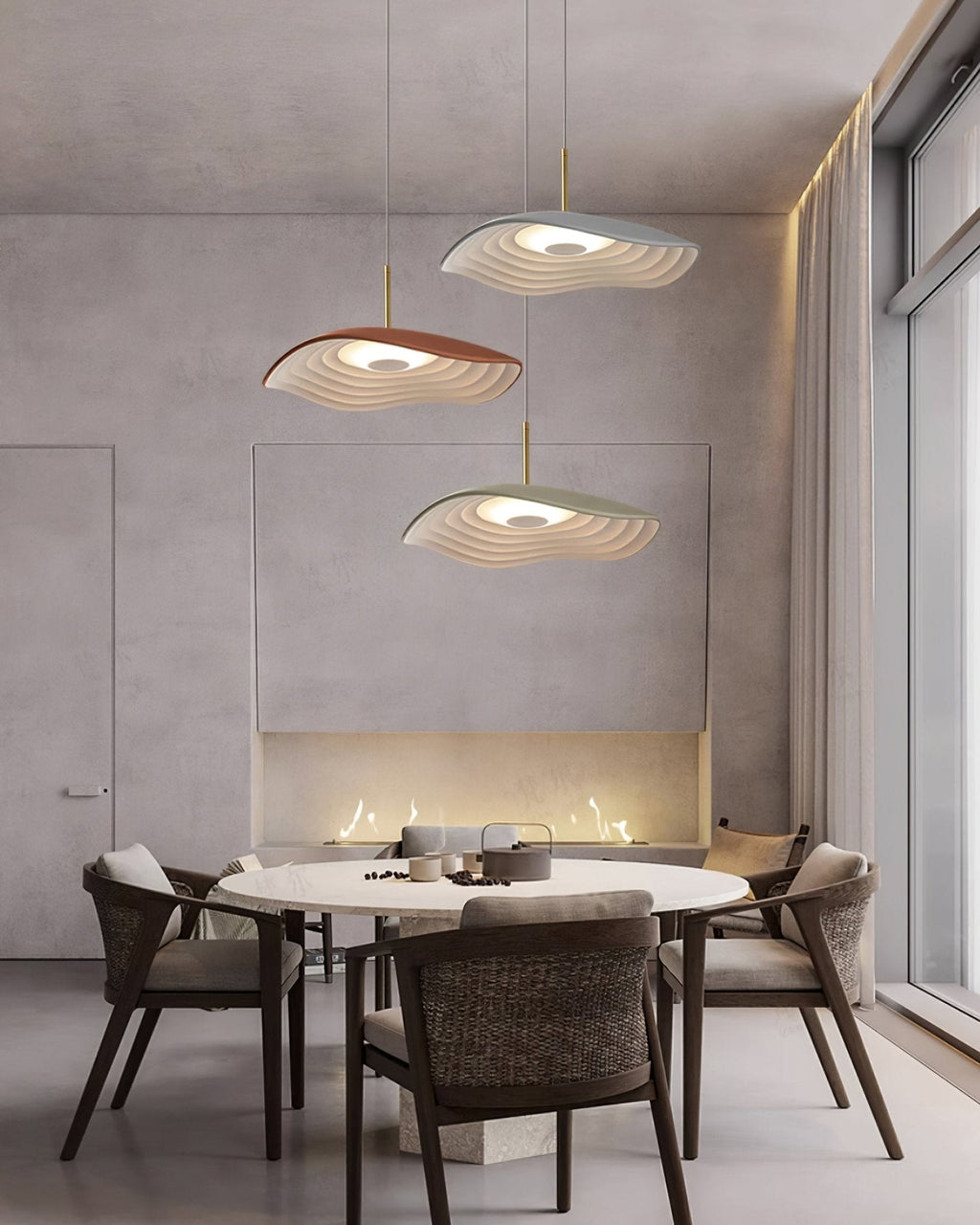 Valentina Pendant Light, LED Dimmable, Black White or Red