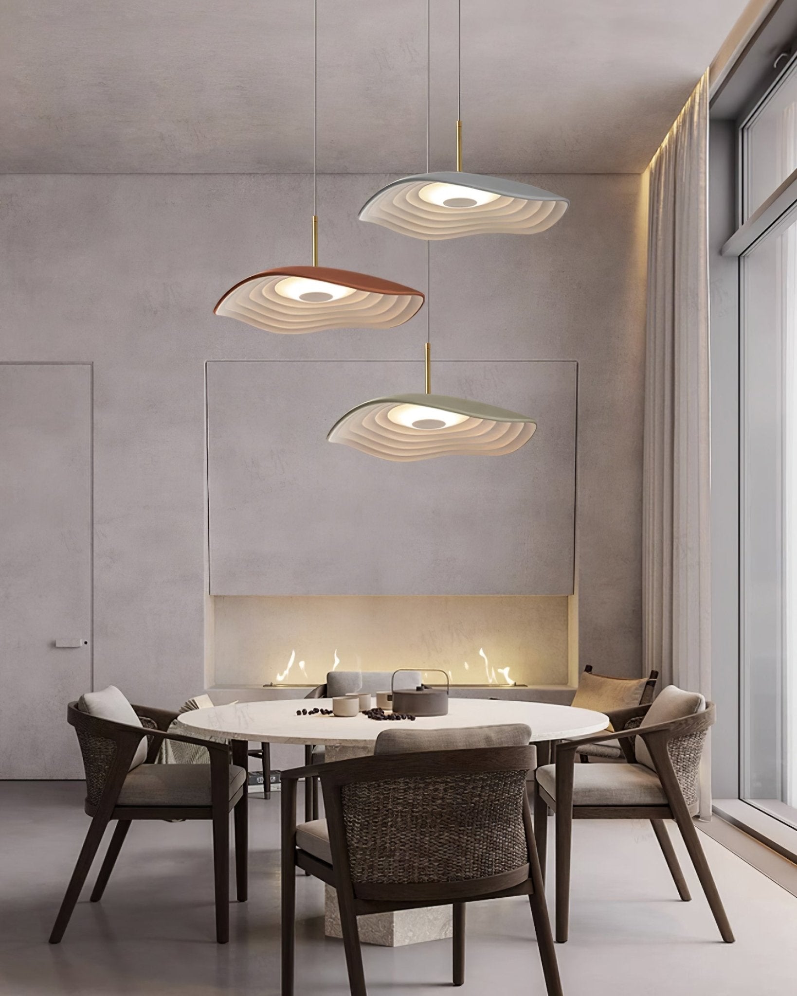 Valentina Pendant Light, LED Dimmable, Black White or Red