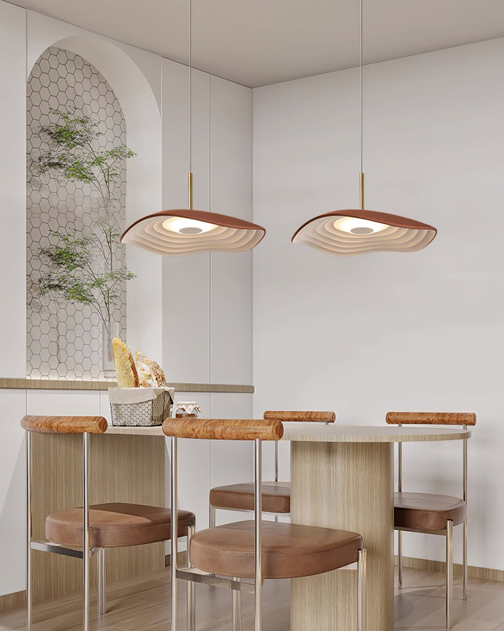 Valentina Pendant Light, LED Dimmable, Black White or Red