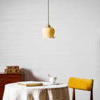 Valley Flower pendellampe, messingfinish, hvid eller beige bladdæksel