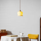 Valley Flower pendellampe, messingfinish, hvid eller beige bladdæksel