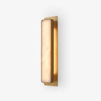 Ollore Linear Alabaster Wall Light, Black or Gold Finish, Integrated LED