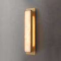 Ollore Linear Alabaster Wall Light, Black or Gold Finish, Integrated LED