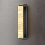 Ollore Linear Alabaster Wall Light, Black or Gold Finish, Integrated LED