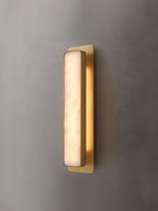 Ollore Linear Alabaster Wall Light, Black or Gold Finish, Integrated LED