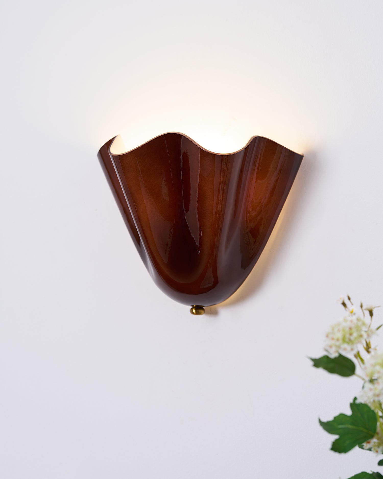 Wall Sconce Petalia, Translucent Glass, Petal Shape, G9 LED