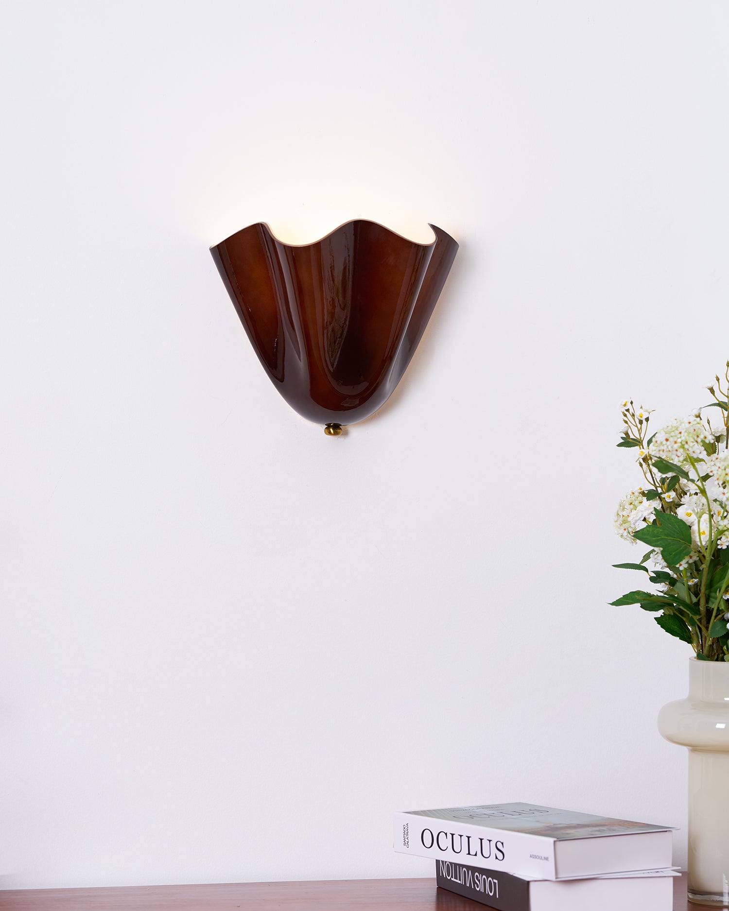 Wall Sconce Petalia, Translucent Glass, Petal Shape, G9 LED