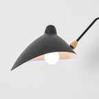 Wall sconce bracket and arm base mounted flush to the wall