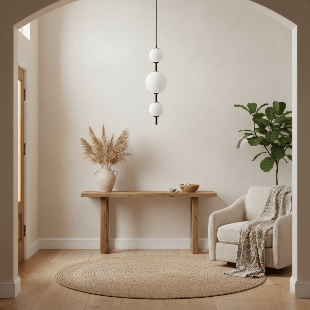 Globe pendant light dimensions diagram with three lengths