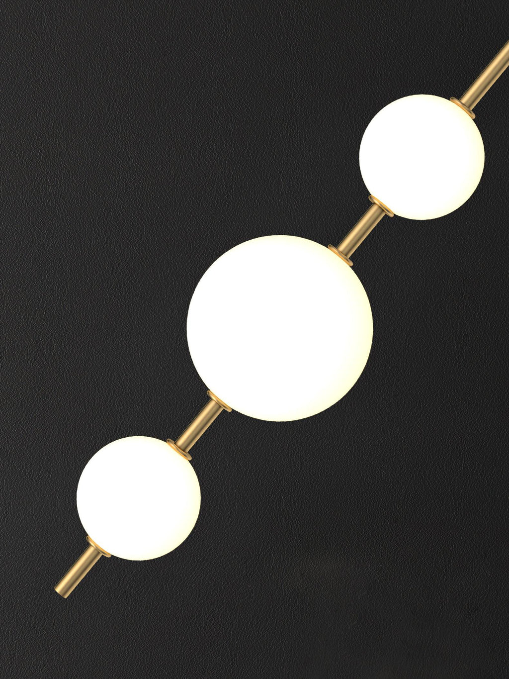 Glass globe pendant light close up of round glass
