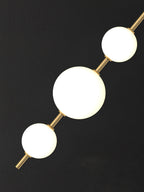 Glass globe pendant light close up of round glass
