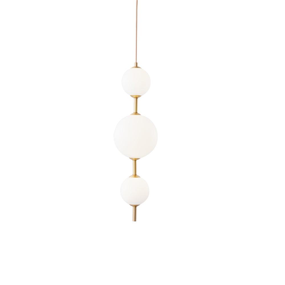 Luminária de Teto Suspensa, Abajur de Globo de Vidro, Acabamento em Latão ou Preto, LED Regulável