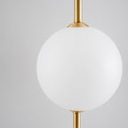 Lampu Dinding Globe Kaca Vertikal, 3 Ukuran, Finishing Kuningan, Hitam, atau Nikel