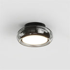 Vintage Style Ceiling Light With Glass Shade And Flush Mount