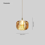 Dimension drawing for the Clérachic mini bubble glass pendant light — 13cm (5.1″) shade diameter and 15cm (5.9″) height