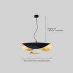 Dimension drawing for the Clérachic pendant light: shade widths 40 cm (16″), 60 cm (24″), 80 cm (32″), hanging wire 1.5 m (59″) adjustable.