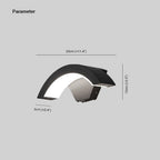 Elvon Arc vegglampe, nordisk stil vanntett LED, svart med bevegelsessensor
