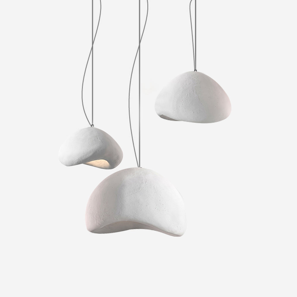 Wabi-sabi organic combination chandelier over a large space