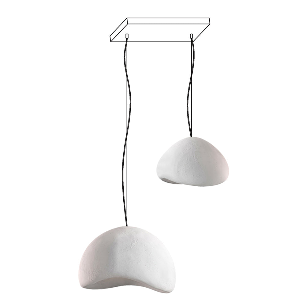 Wabi-Sabi Organic Chandelier - Sculptural Statement Light