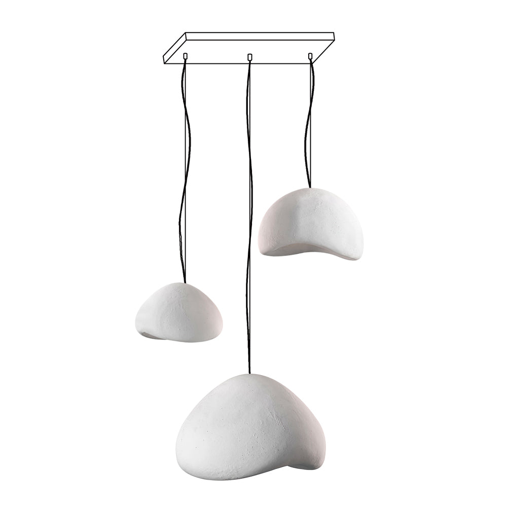 Wabi-Sabi Organic Chandelier - Sculptural Statement Light