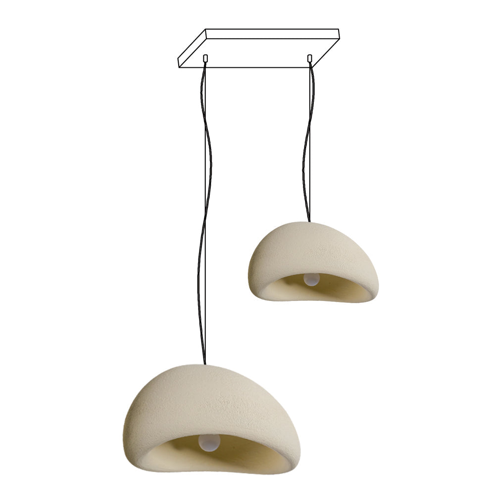 Wabi-Sabi Organic Chandelier - Sculptural Statement Light