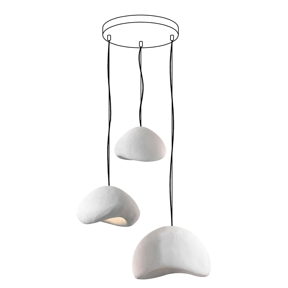 Wabi-Sabi Organic Chandelier - Sculptural Statement Light