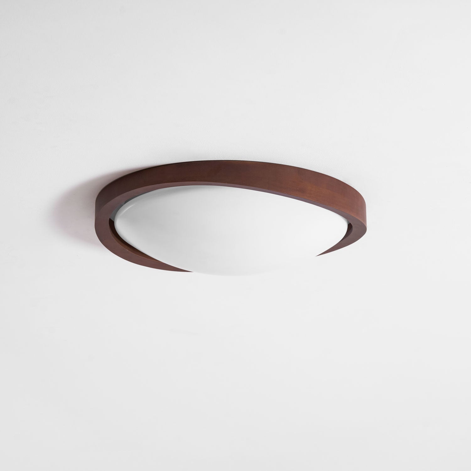 Ceiling Light, Walnut Curved Edge, Flush Mount, Integrated LED, Dimmable