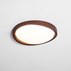 Ceiling Light, Walnut Curved Edge, Flush Mount, Integrated LED, Dimmable