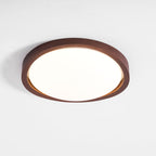 Ceiling Light, Walnut Curved Edge, Flush Mount, Integrated LED, Dimmable