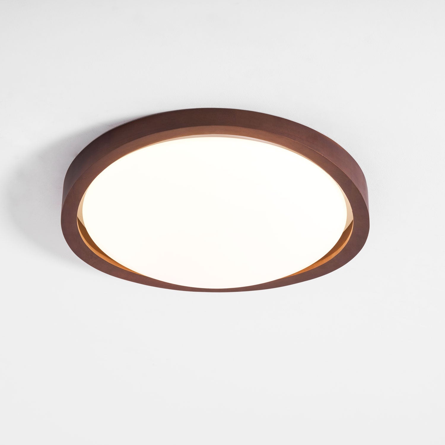 Ceiling Light, Walnut Curved Edge, Flush Mount, Integrated LED, Dimmable