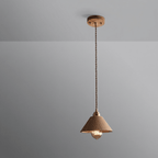 Cone Shaped Walnut Wood Pendant Light In Modern Style, 12 Inch