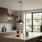 Cone Shaped Walnut Wood Pendant Light In Modern Style, 12 Inch