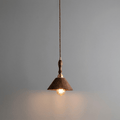 Cone Shaped Walnut Wood Pendant Light In Modern Style, 12 Inch