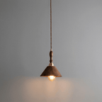 Cone Shaped Walnut Wood Pendant Light In Modern Style, 12 Inch