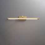 Side view of this Clérachic wall light in brass, unlit, on a plain grey background.