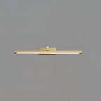 Front view of this Clérachic wall light in brass, lit, centred on a plain grey background.