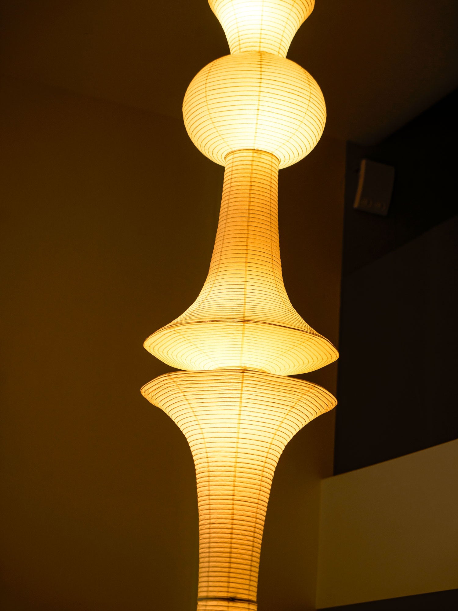 Washi Paper E Pendant Light, Tall Mulberry Shade, E26/E27, Hardwired