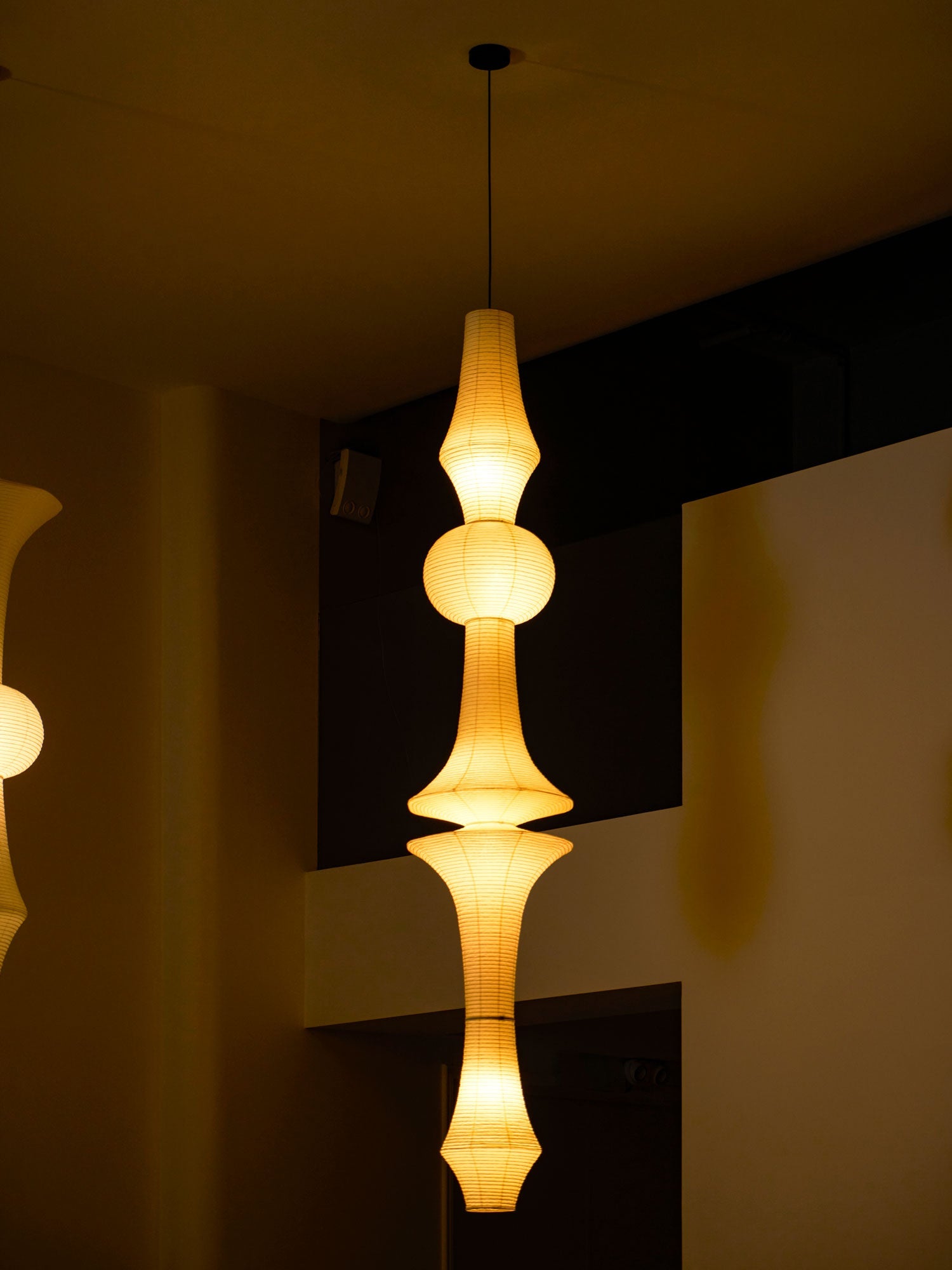 Washi Paper E Pendant Light, Tall Mulberry Shade, E26/E27, Hardwired