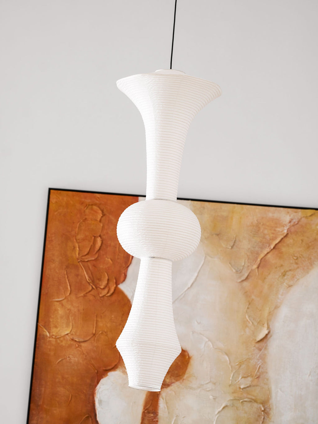 Washi Paper E Pendant Light, Tall Mulberry Shade, E26/E27, Hardwired
