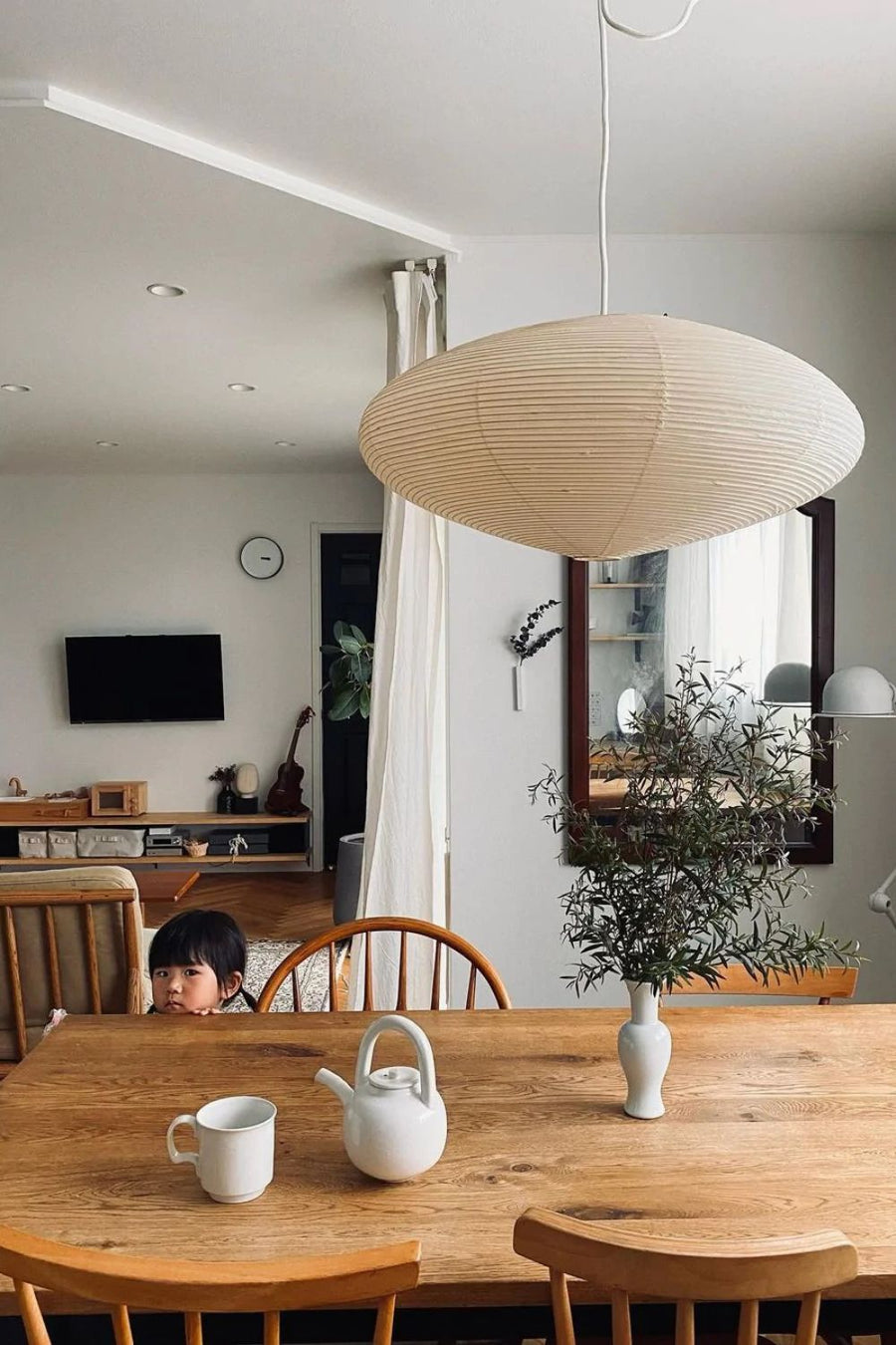 Pendellampe, håndlavet skærm i washipapir, E26/E27, 15A 21A 26A