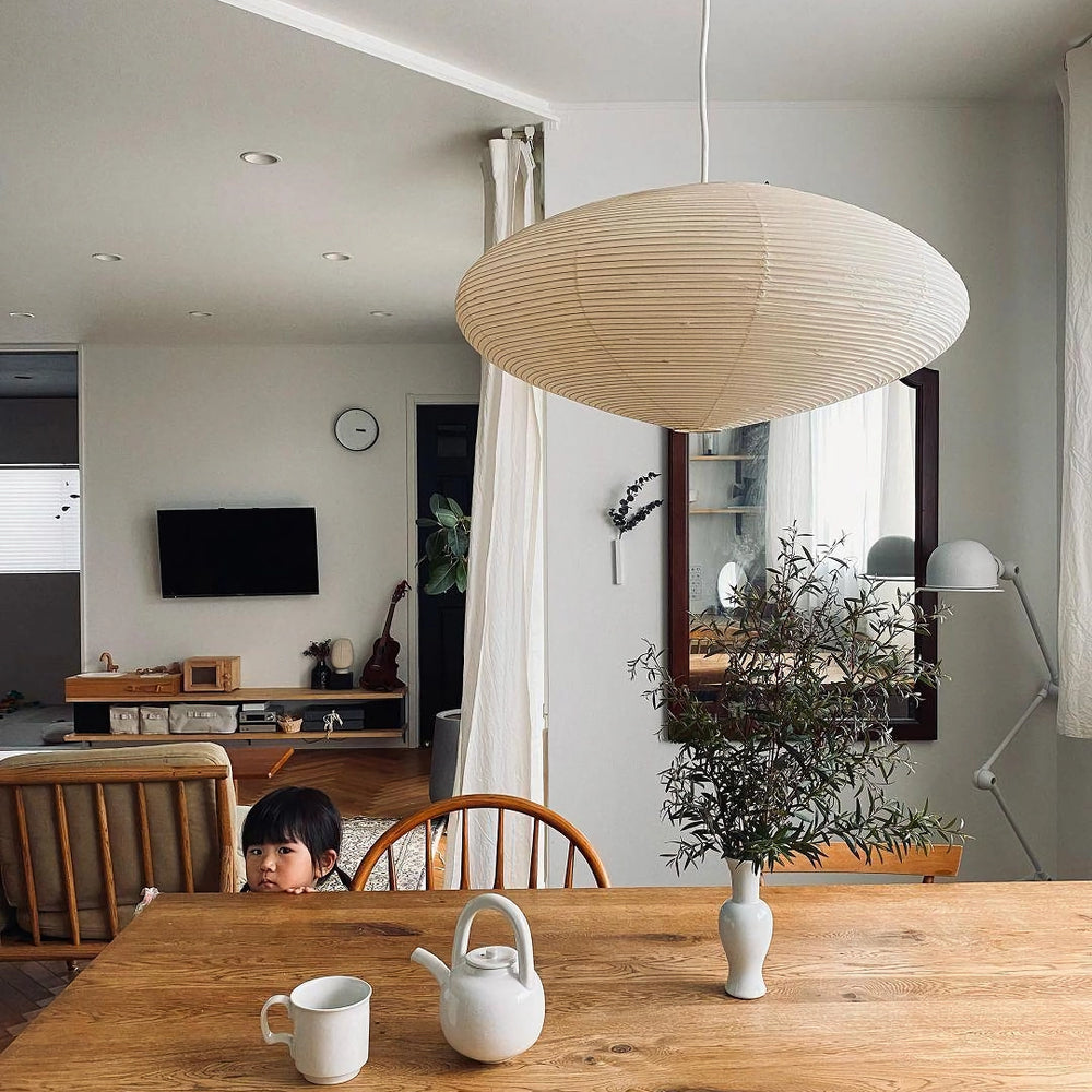 Pendellampe, håndlavet skærm i washipapir, E26/E27, 15A 21A 26A