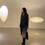 Washi-papir Swag pendellampe, Mulberry-skærm, E26/E27, stik-tilslutning