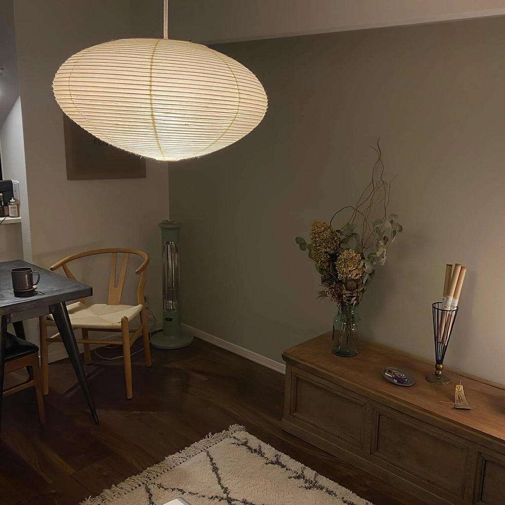 Pendellampe, håndlavet skærm i washipapir, E26/E27, 15A 21A 26A