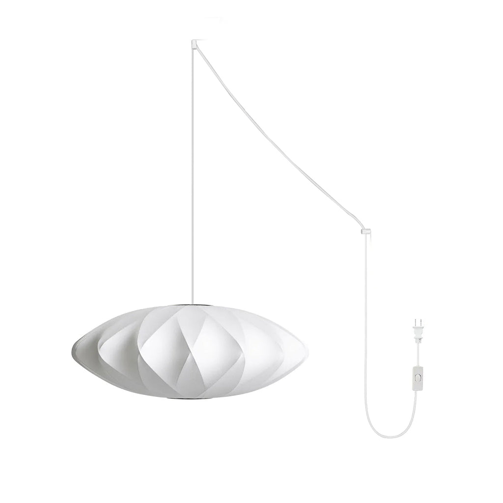 Nelson Bubble Swag Pendant Light crisscross steel wire pattern lit from within