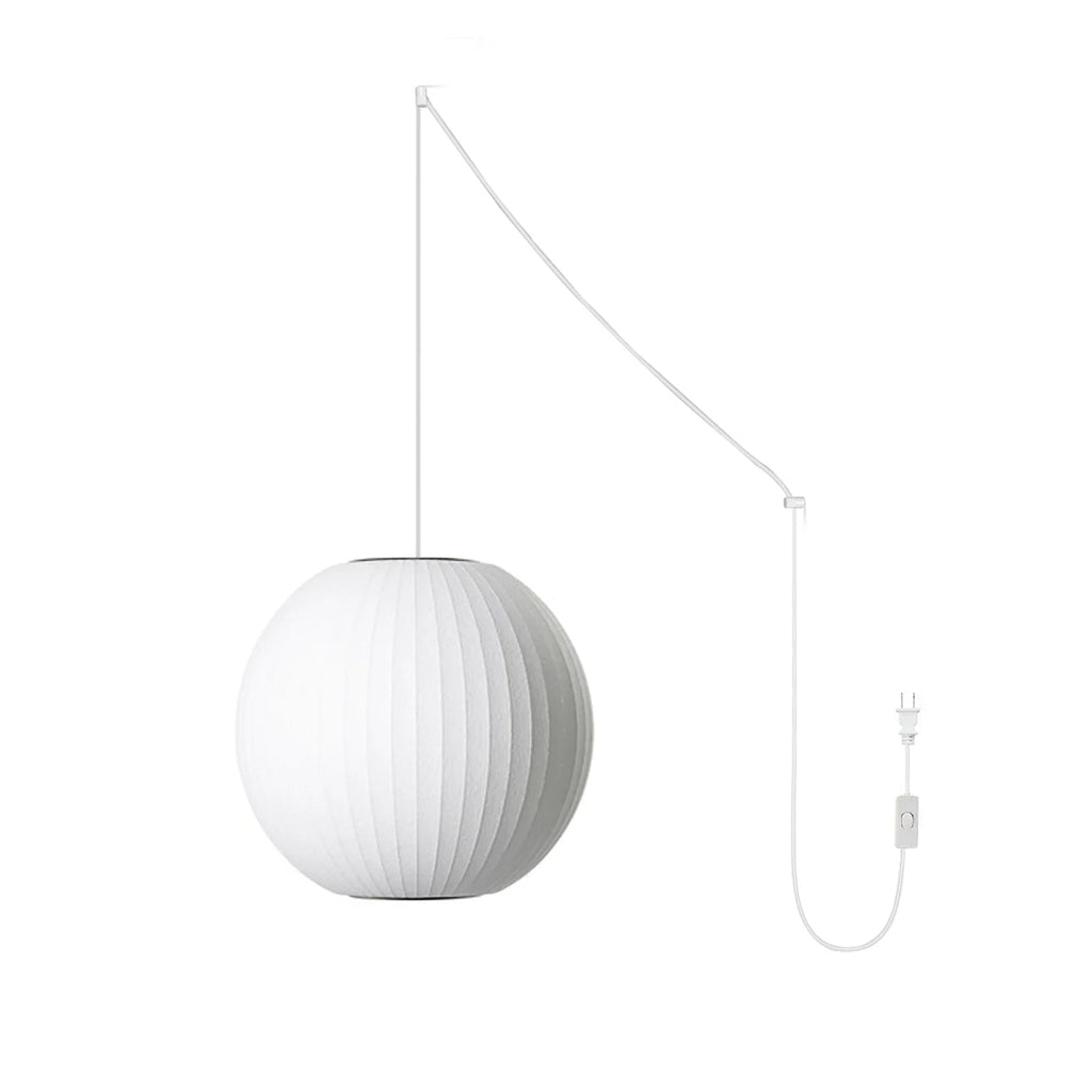 Nelson Bubble Swag Pendant Light close-up of the wireframe shade