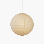 Mulberry paper ceiling pendant with soft warm light