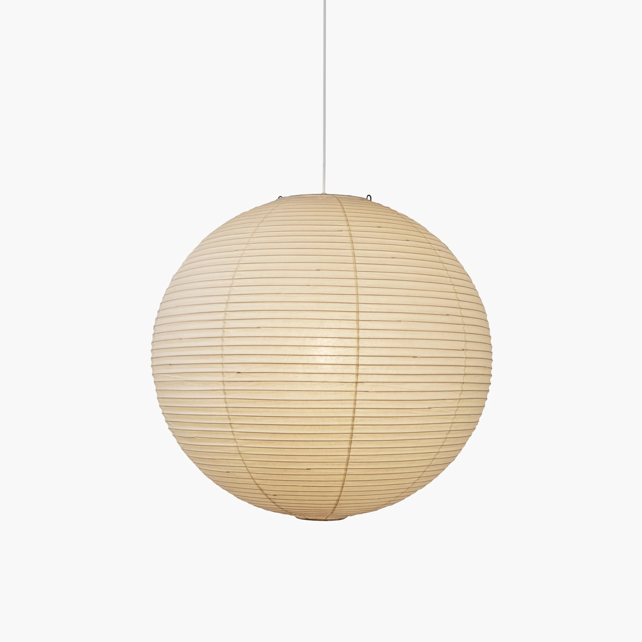 Mulberry paper ceiling pendant with soft warm light