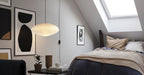 White washi paper swag pendant shade detail view