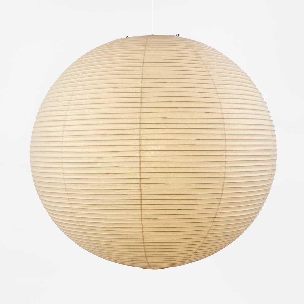White mulberry paper pendant on an adjustable cable