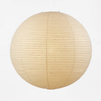 White mulberry paper pendant on an adjustable cable